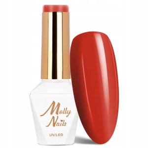 Molly Nails Elite Women 42 Crimson Gel Polish HEMA/Di-HEMA Free Czerwony lakier hybrydowy LED/UV 8g