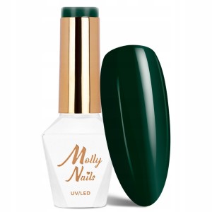 Molly Nails Elite Women 45 Famme Fatale Gel Polish HEMA/Di-HEMA Free Zielony lakier hybrydowy LED/UV 8g