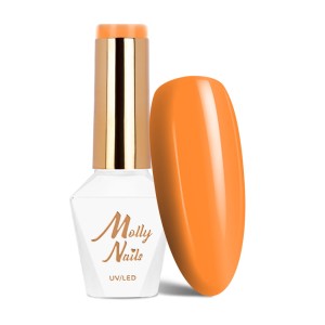 Molly Nails Energize 491 Tangerie Gel Polish HEMA/Di-HEMA Free Pomarańczowy lakier hybrydowy LED/UV 8g