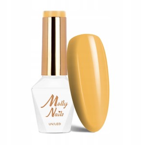 Molly Nails Energize 494 South Bay Gel Polish HEMA/Di-HEMA Free Żółty lakier hybrydowy LED/UV 8g