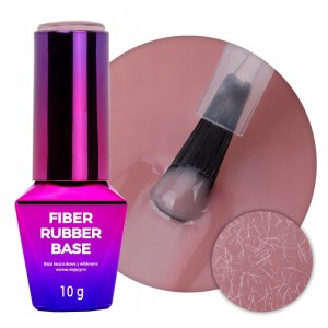 Molly Nails Fiber Rubber Base Biscotti Baza kauczukowa z włóknami do paznokci 10g
