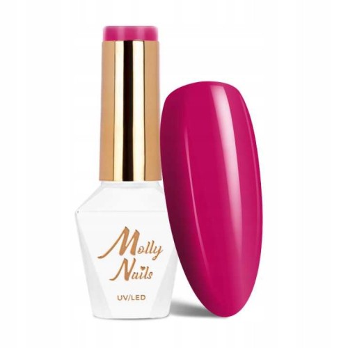 Molly Nails Flamingo 145 Aruba Gel Polish HEMA/Di-HEMA Free Różowy lakier hybrydowy LED/UV 8g