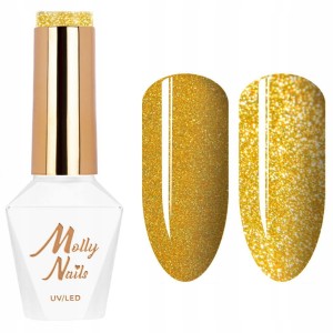 Molly Nails Flashing Lights Neon Nr 641 Caribbean Crush HEMA/Di-HEMA Free Brokatowy lakier hybrydowy LED/UV Gel Polish 8g