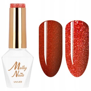 Molly Nails Flashing Lights Neon Nr 645 Queen Of Love HEMA/Di-HEMA Free Brokatowy lakier hybrydowy LED/UV Gel Polish 8g