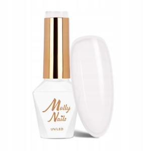 Molly Nails French Manicure Nr 133 Ice Pink Gel Polish HEMA/Di-HEMA Free Różowy lakier hybrydowy LED/UV 8g