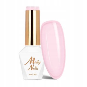 Molly Nails French Manicure Nr 136 Candy Pink Gel Polish HEMA/Di-HEMA Free Różowy lakier hybrydowy LED/UV 8g