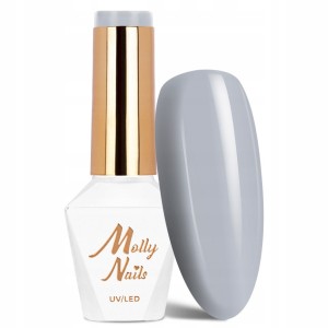 Molly Nails Glamour Women 6 Luxury Grey Gel Polish HEMA/Di-HEMA Free Szary lakier hybrydowy LED/UV 8g
