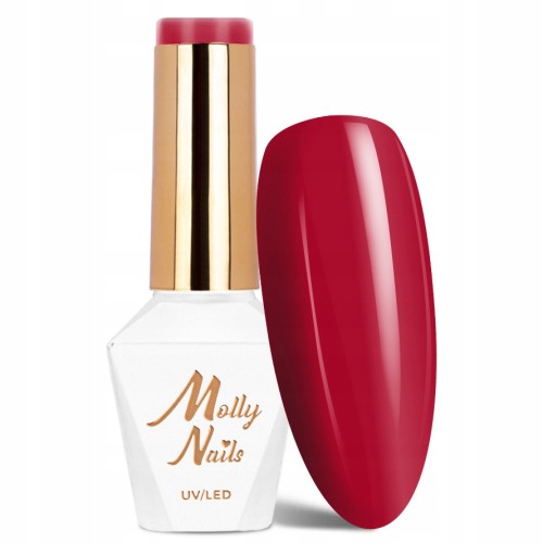 Molly Nails Glamour Women 8 Red Carpet  Gel Polish HEMA/Di-HEMA Free Czerwony lakier hybrydowy LED/UV 8g