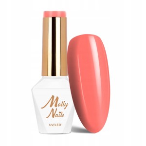 Molly Nails I'm Nudelover Nr 520 Celebrity Gel Polish HEMA/Di-HEMA Free Koralowy lakier hybrydowy LED/UV 8g