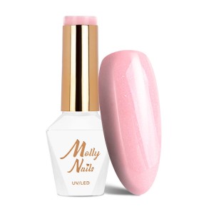 Molly Nails I'm Nudelover Nr 524 Crystal Rose Gel Polish HEMA/Di-HEMA Free Różowy lakier hybrydowy LED/UV 8g