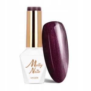 Molly Nails I'm Nudelover Nr 528 Liquid Violet Gel Polish HEMA/Di-HEMA Free Bordowy lakier hybrydowy LED/UV 8g