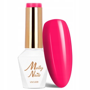 Molly Nails Inspired By You Nr 52 Temptress Gel Polish HEMA/Di-HEMA Free Różowy neonowy lakier hybrydowy LED/UV 8g