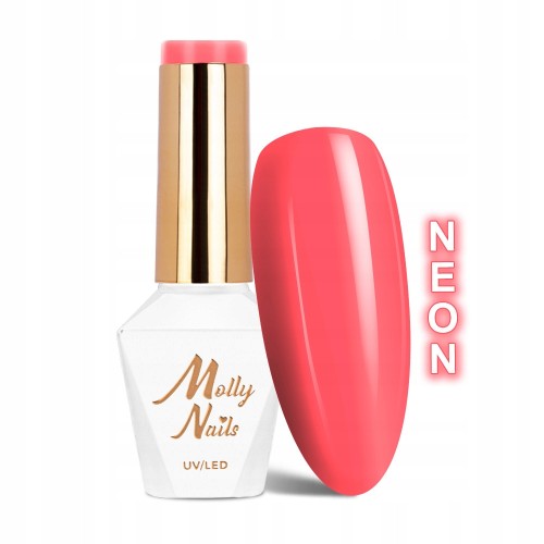Molly Nails Neons 74 Sweets Gel Polish HEMA/Di-HEMA Free Pomarańczowy neonowy lakier hybrydowy LED/UV 8g