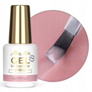 Molly Nails Pro Salon Gel in bottle Nutty Nut Żel budujący do paznokci w butelce z pędzelkiem HEMA/Di-HEMA Free 15g