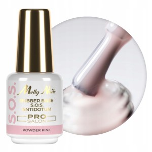 Molly Nails Pro Salon Rubber Base S.O.S. Antidotum Powder Pink Elastyczna baza kauczukowa do paznokci i ozdób 15g