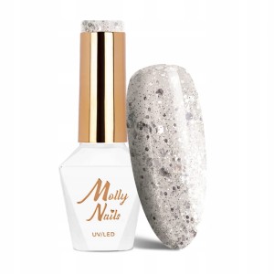 Molly Nails Queens Of Life Nr 34 Glam Diamond HEMA/Di-HEMA Free Brokatowy lakier hybrydowy LED/UV Gel Polish 8g