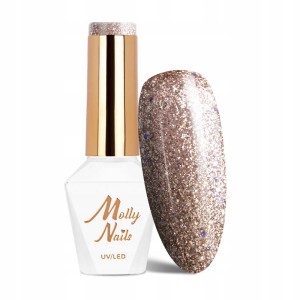 Molly Nails Queens Of Life Nr 35 High Fashion HEMA/Di-HEMA Free Brokatowy lakier hybrydowy LED/UV Gel Polish 8g