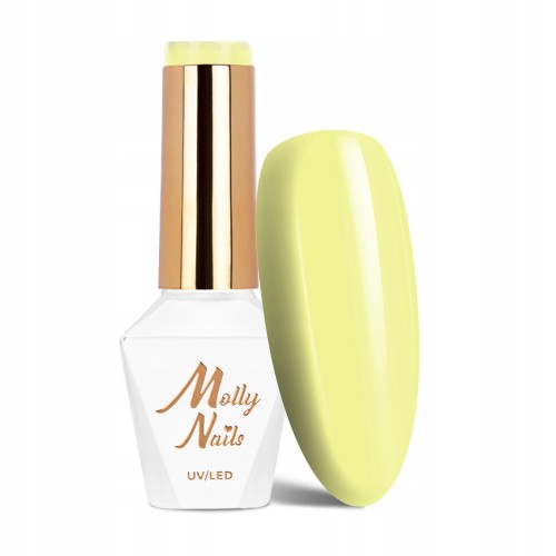Molly Nails Rest & Relax 96 Relaxing Gel Polish HEMA/Di-HEMA Free Żółty lakier hybrydowy LED/UV 8g