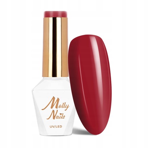 Molly Nails Story Time Nr 623 Sophisticated Gel Polish HEMA/Di-HEMA Free Czerwony lakier hybrydowy LED/UV 8g