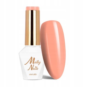 Molly Nails Yoghurt 120 Candy Cupcake Gel Polish HEMA/Di-HEMA Free Beżowy lakier hybrydowy LED/UV 8g