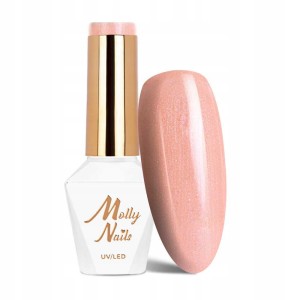 Molly Nails Yoghurt 127 Sweet Eclair Gel Polish HEMA/Di-HEMA Free Beżowy lakier hybrydowy LED/UV 8g