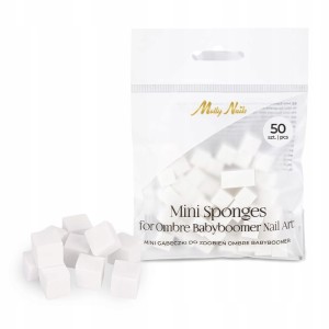 Molly Nails Zestaw mini gąbek do zdobień ombre babyboomer 50 sztuk