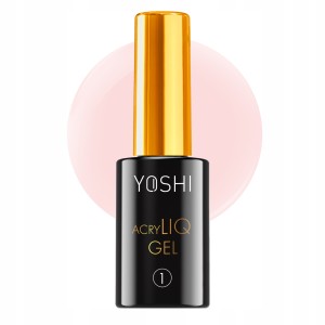 Yoshi AcryLIQ GEL No 1 Akrylożel w butelce UV LED do paznokci mleczny różowy 10ml