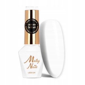 Molly Nails Hypnotise White Gel Polish HEMA/Di-HEMA Free Biały lakier hybrydowy LED/UV 8g