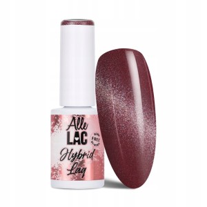 AlleLac Hybrid Lag Gel Polish Cat Eye Burgundy Magnetyczny lakier do paznokci z efektem kociego oka HEMA/Di-HEMA Free 6g