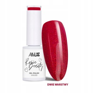 AlleLac Rosie Beauty Gel Polish Rudolf Czerwony lakier hybrydowy z brokatem LED/UV HEMA/Di-HEMA Free 6g