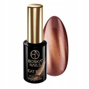 Boska Nails Cat Eye Viral 497 Jupiter Brązowo złoty lakier hybrydowy z efektem kociego oka 6ml