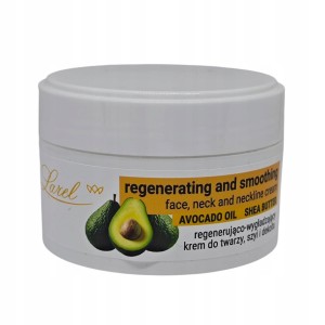 Larel Avocado Oil & Shea Butter Krem do twarzy, szyi i dekoltu regenerująco wygładzający 100ml