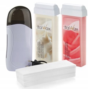 ItalWax Zestaw do depilacji - podgrzewacz + 2x wosk w rolce 100ml (do wyboru) + paski