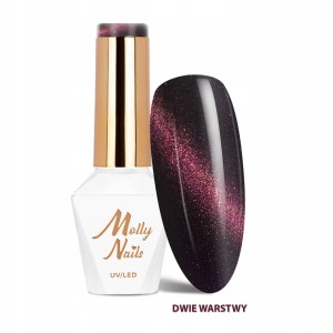 Molly Nails Cat Eye Seduction Nr 246 Plum Night Gel Polish LED/UV HEMA/Di-HEMA Free Fioletowy magnetyczny lakier hybrydowy z efektem kociego oka 8g
