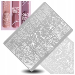 Blaszka do stampingu paznokci XY-CF007 – Płytka z Wzorami do Stempli Zdobienia Nail Art
