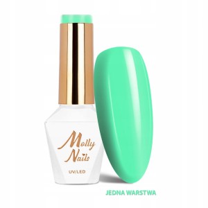 Molly Nails Lakier Hybrydowy Miętowy Pastelowy 291 Mint Splash 8g – kolekcja Sorbet HEMA Free wiosna