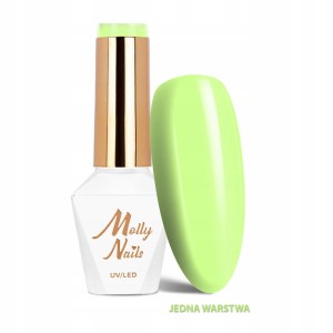 Molly Nails Lakier Hybrydowy Neonowy Limonkowy 280 Lime Fever 8g – kolekcja Vivid Vibes HEMA Free