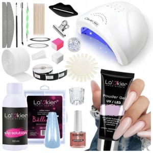 La’kier Duży zestaw do akrylożelu Powder Gel 30g + lampa + akcesoria