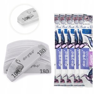 Aba Group Polerka do Paznokci Mini Łódka 100/180 Bezpieczny Pakiet 100 szt