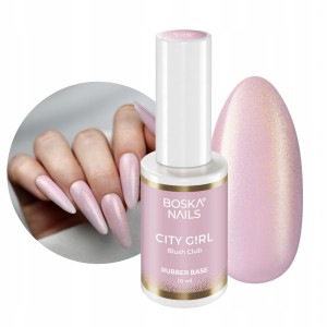 Boska Nails baza kauczukowa z drobinką City Girl Blush Club 10ml