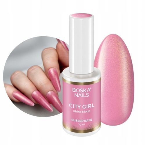 Boska Nails baza kauczukowa z drobinką City Girl Shine Mode 10ml