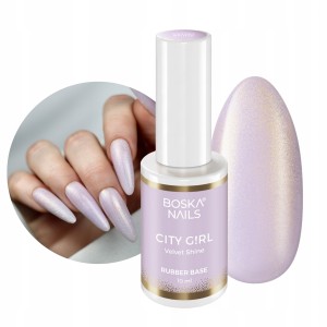 Boska Nails baza kauczukowa z drobinką City Girl Velvet Shine 10ml