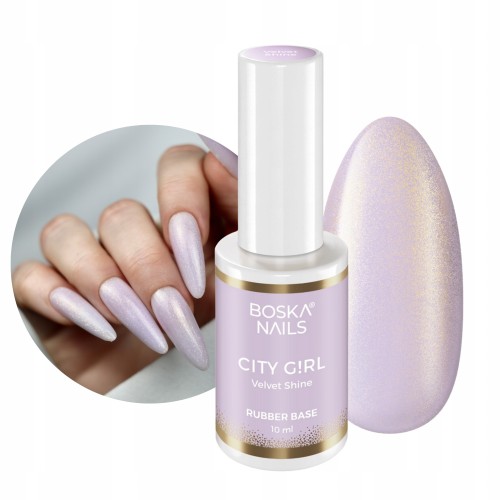 Boska Nails baza kauczukowa z drobinką City Girl Velvet Shine 10ml