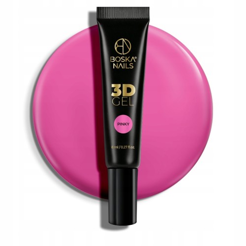 Boska Nails Żel do Zdobień 3D 622 Pinky Różowy Kwiatki Serduszka 8ml