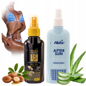 MadiS Arganowy Zestaw Do Opalania Olejek SPF15 Balsam 2szt