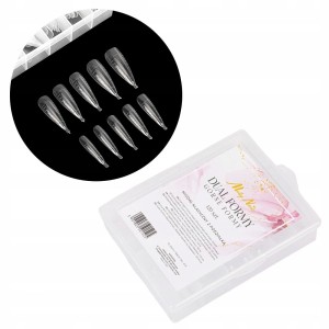 Molly Nails Górne Formy Dual do Przedłużania Paznokci Migdał Klasyczny z Podziałką 120 szt.
