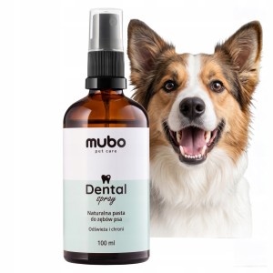 Mubo Dental Spray Naturalna Pasta Enzymatyczna do Zębów dla Psa i Kota bez Szczotkowania 100 ml