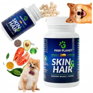 Paw Planet Suplement na Zdrową Sierść Psa z Omega 3 witaminy B 60 tabl
