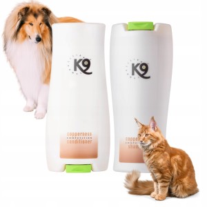 K9 Zestaw Do Rudej Sierści Szampon Odżywka Dla Psa Kota 2x300ml