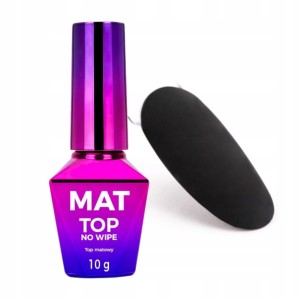 Molly Nails Top Hybrydowy Matowy No Wipe Zamszowy Bezbarwny 10g